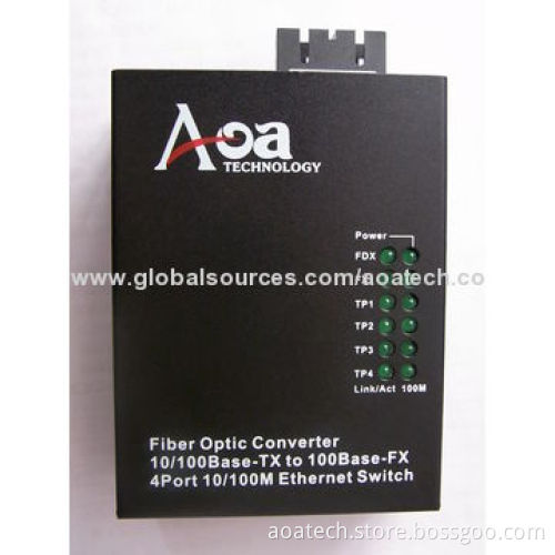 Optical Switches, with 4TX-four 10M/100Mbps Adaptive Twisted Pair PortsNew